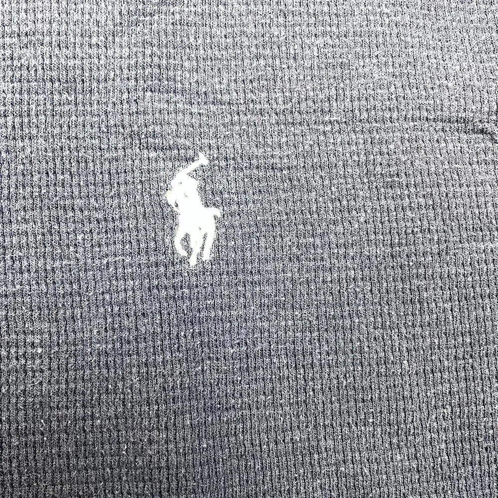 Polo Ralph Lauren T Shirt‎ Mens Large Navy Blue Waffle Knit Thermal Pony Logo